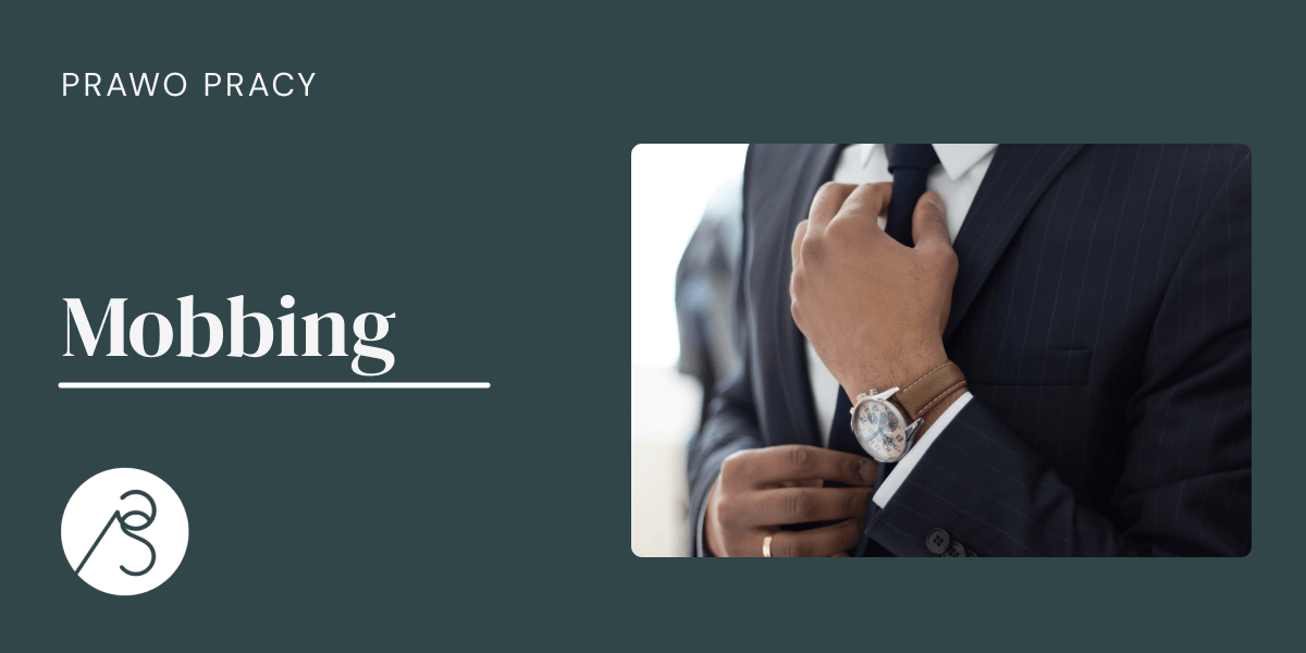 Mobbing w pracy, prawo pracy, mężczyzna poprawiający krawat.