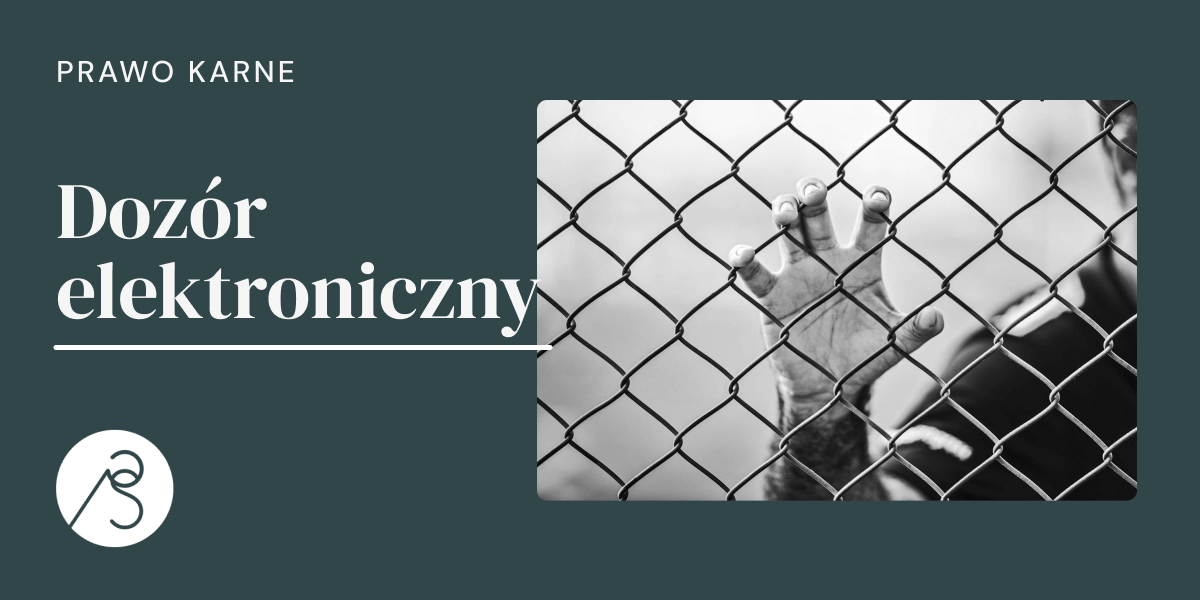 Dozór elektroniczny prawo karne, ręka za kratą więzienia.